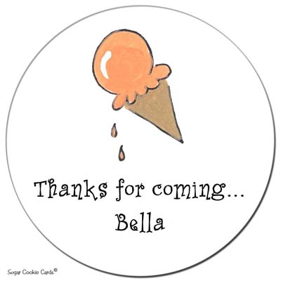Sugar Cookie Gift Stickers - Ice Cream Cone
